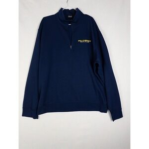 Polo Ralph Lauren Sport Mens 2XL Blue Pullover Logo Half Zip Outdoor